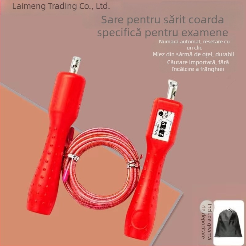 Șnur de sărit cu sârmă de oțel acoperită cu PVC pentru antrenament fitness, cardio - potrivit pentru adolescenți și adulți