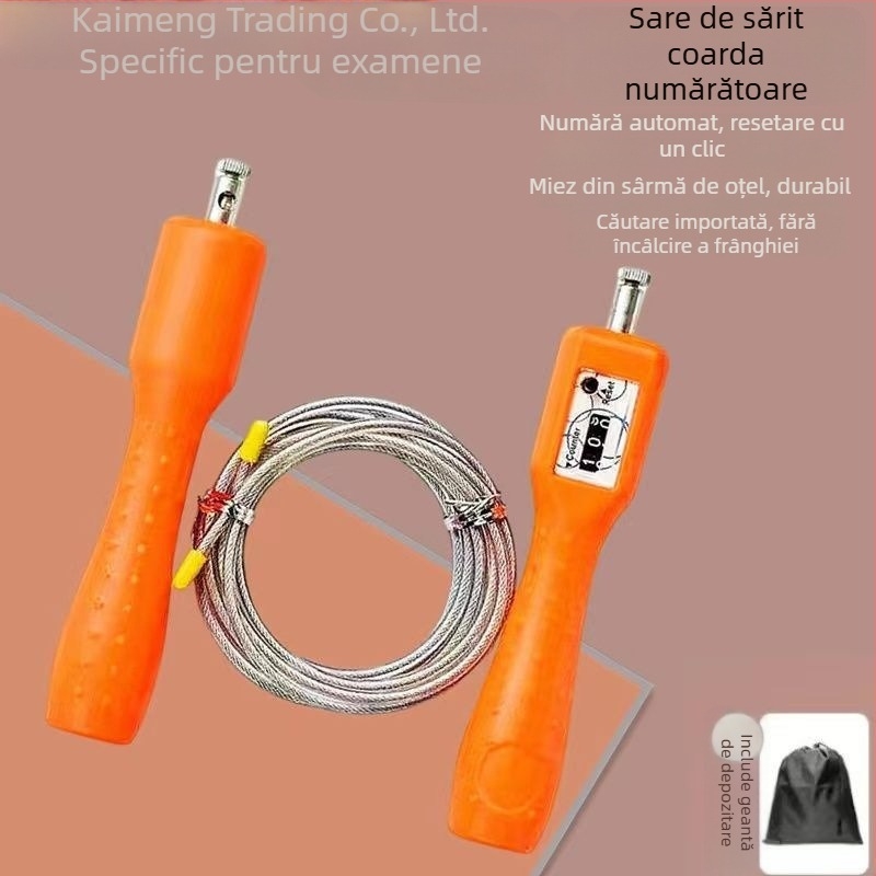 Șnur de sărit cu sârmă de oțel acoperită cu PVC pentru antrenament fitness, cardio - potrivit pentru adolescenți și adulți
