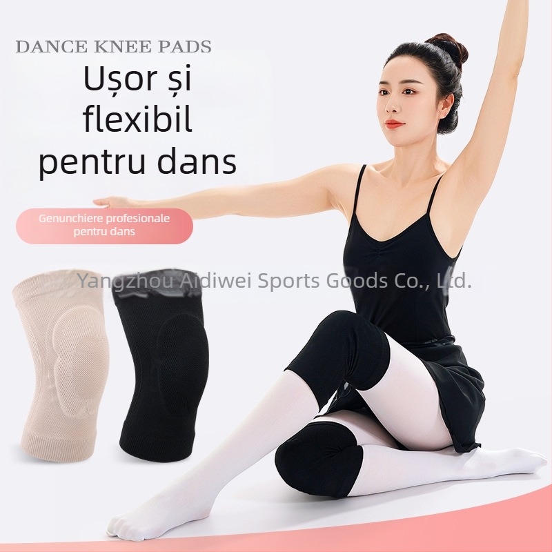 Genunchiere subțiri pentru patinaj artistic și dans, protecții din silicon invizibile, antiaderent