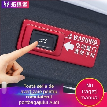 Autocolant avertizare hayon electric pentru Audi Q7 Q5L Q8 Q3 A7 – plastic decorativ, fără logo