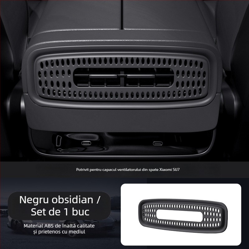 Capac de protecție pentru conducta de aer a evacuării din spate și capac de protecție pentru portul de încărcare, pentru Xiaomi SU7 – accesoriu de modificare interioară, Liudu/six°