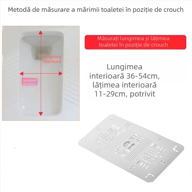 Capac de toaletă din PP pentru toaletă de tip squat — accesoriu sanitar, stil modern minimalist, marcă Rujie