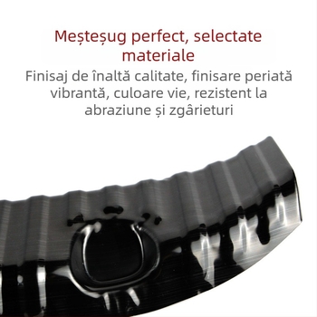 Bandă prag din oțel inoxidabil pentru portbagajul din spate, Tesla Model 3, cu imprimare logo și etichetare privată personalizabilă