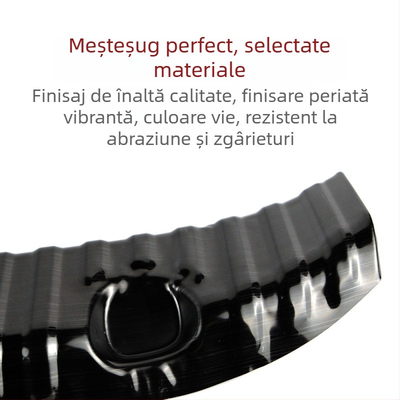 Bandă prag din oțel inoxidabil pentru portbagajul din spate, Tesla Model 3, cu imprimare logo și etichetare privată personalizabilă