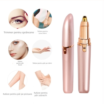 Trimmer electric pentru sprâncene – corp ABS, alimentare USB, lavabil, modelare sprânetelor