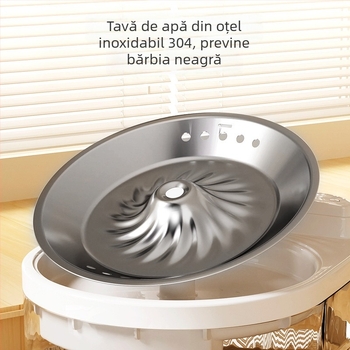 Dispenser de apă pentru pisici cu apă curgătoare, fără fir, dezinfectare și sterilizare, potrivit pentru pisici și câini, model floral