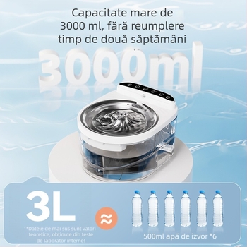 Dispenser de apă pentru pisici cu apă curgătoare, fără fir, dezinfectare și sterilizare, potrivit pentru pisici și câini, model floral
