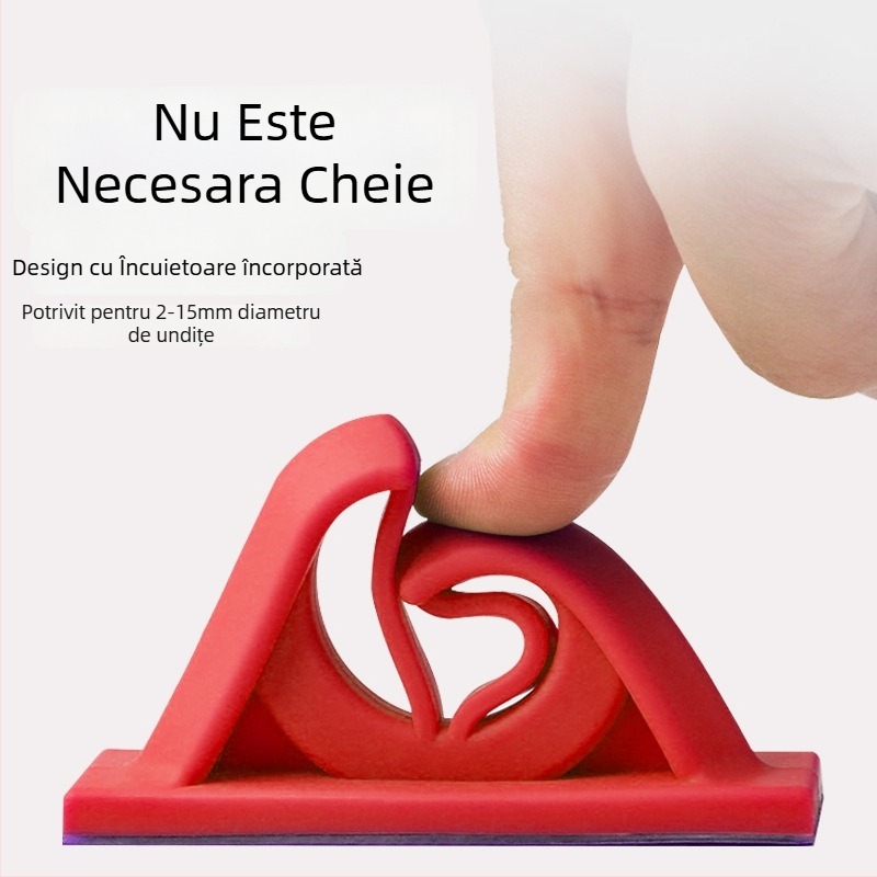 Fisherbon suport silicon pentru undițe, montaj pe perete, cu clips fix, universal