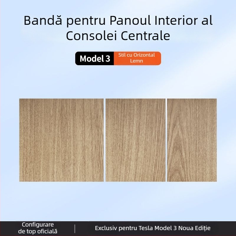 Panou din fibră de carbon pentru consola centrală Tesla Model 3 – accesoriu de modificare a interiorului (versiune nouă)