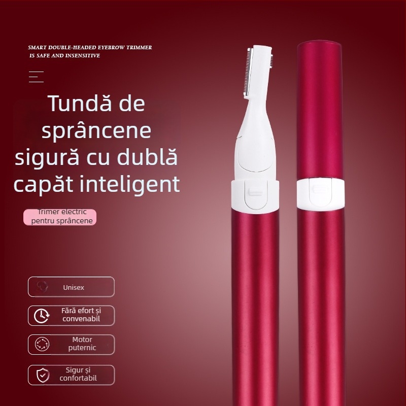 Trimmer electric pentru sprânene — set automat de tuns sprânene pentru începători