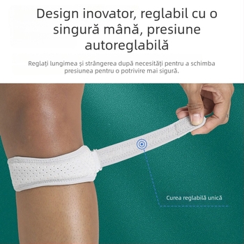 Brățară patelară pentru genunchi cu absorbție a șocurilor, compresie respirabilă – pentru bărbați și femei, protecție universală pentru alergare, drumeții, baschet și săritură cu coarda, protecție a meniscului