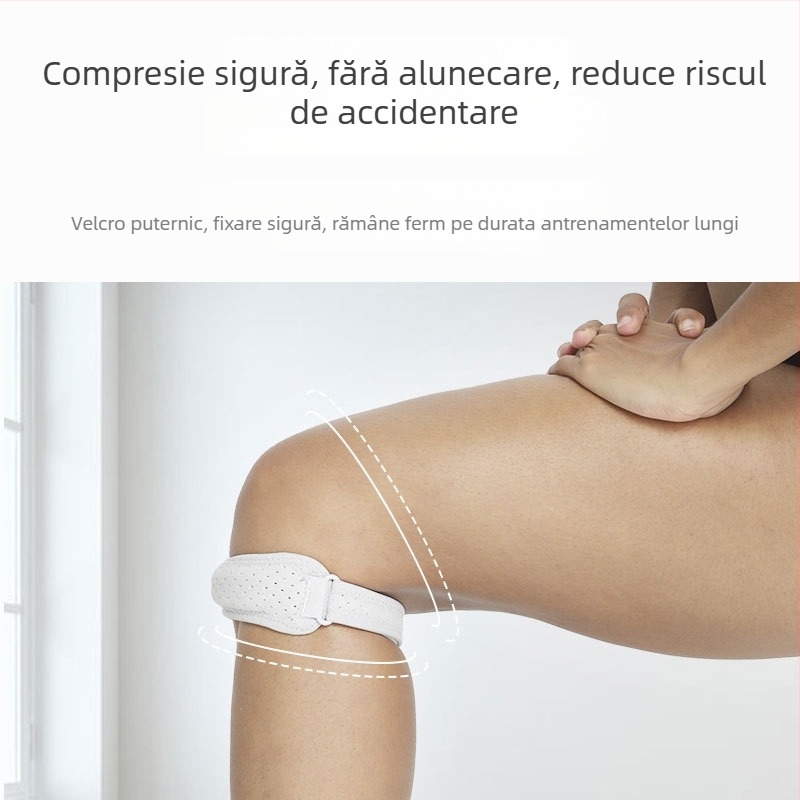 Brățară patelară pentru genunchi cu absorbție a șocurilor, compresie respirabilă – pentru bărbați și femei, protecție universală pentru alergare, drumeții, baschet și săritură cu coarda, protecție a meniscului