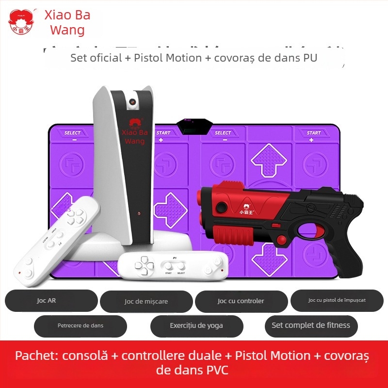 Consolă de jocuri cu senzor de mișcare, A20 – conexiune AR TV acasă, covoraș de dans wireless dublu, 32GB memorie
