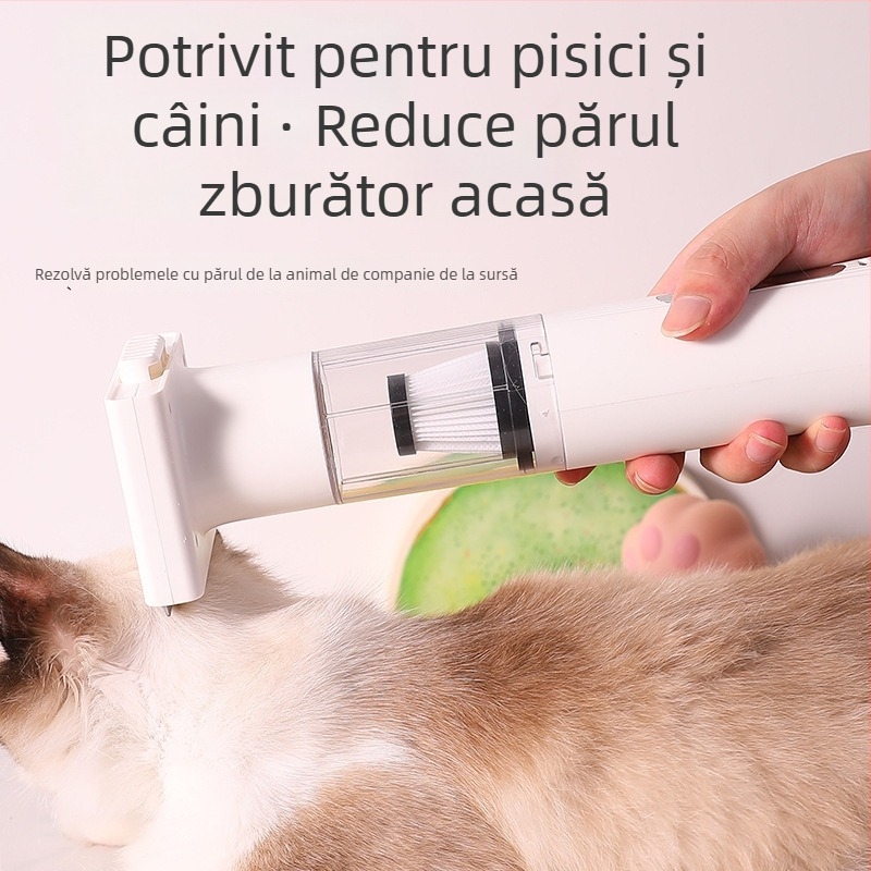 Aparat wireless de îndepărtare a părului și îngrijire a animalelor de companie — toate într-un singur dispozitiv, cu pieptene curbat, carcasă ABS, pentru pisici cu blană lungă