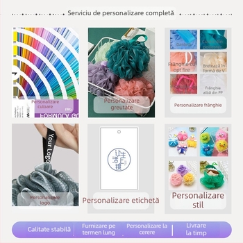 Set de baie: minge de baie, bandă de baie și floare de baie; material PE; origine Zhejiang; 150 bucăți pe cutie