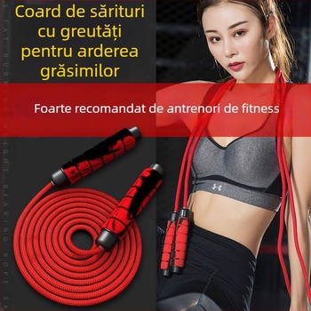 Sfoară de sărit cu bumbac, fără cablu, pentru adulți și copii — fitness și ardere a grăsimilor