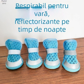 Pantofi de câine din plasă respirabilă – Sandale ușoare pentru primăvară-vară, pentru câini mici