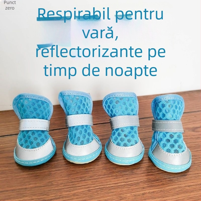 Pantofi de câine din plasă respirabilă – Sandale ușoare pentru primăvară-vară, pentru câini mici