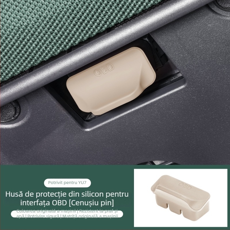 Acoperire protector OBD din silicon pentru SU7/YU7, protecție împotriva prafului pentru portul de diagnoză auto, accesoriu interior pentru consola centrală, montaj adeziv, Origine Guangzhou