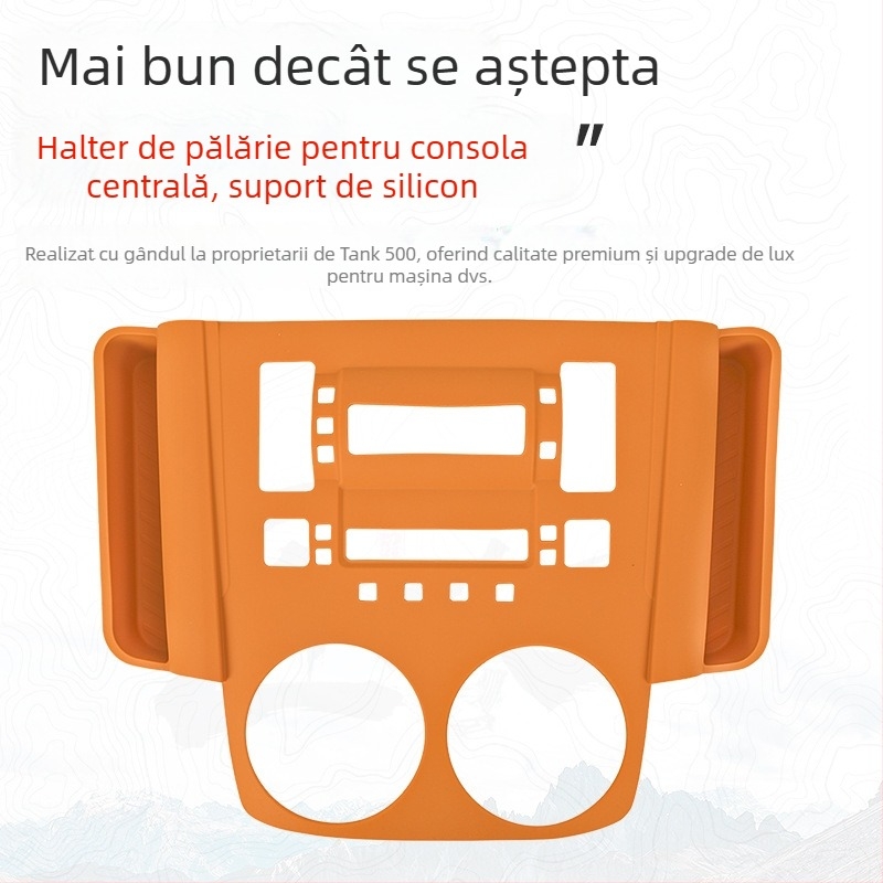 Veelvee accesorii interioare din silicon ABS pentru consola centrală — pad siliconic pentru centrul de control (semi-pachet), instalare cu autocolant static, compatibil cu panoul de comutare și zona pentru pahar