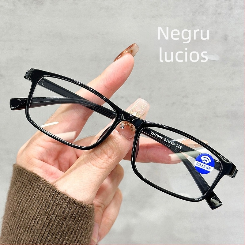 Ochelari de lectură fără metal, TR90 ultra-ușori, rame pătrate cu cadru complet, lentile din rășină, anti-lumină albastră, pentru adulți, primăvara 2023