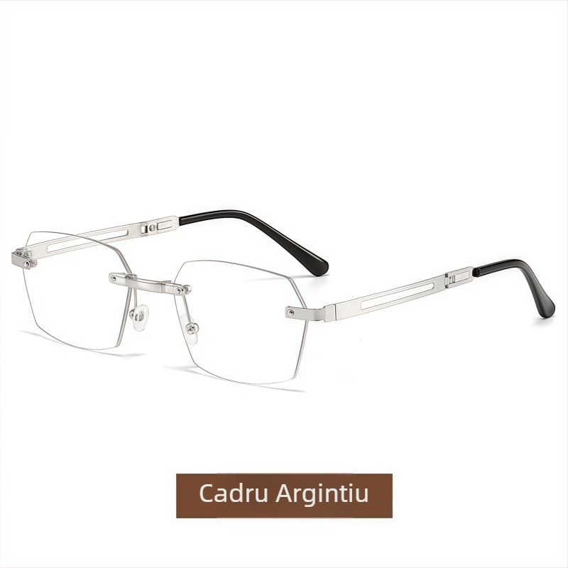 Ochelari de lectură pliabili, cu design peisaj chinezesc, simplu, ușor de purtat, durabili la presiune, lentile cu protecție UV, ramă din aliaj de titan