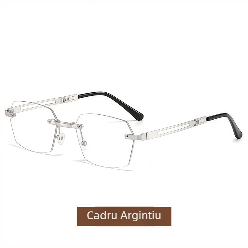Ochelari de lectură pliabili, cu design peisaj chinezesc, simplu, ușor de purtat, durabili la presiune, lentile cu protecție UV, ramă din aliaj de titan
