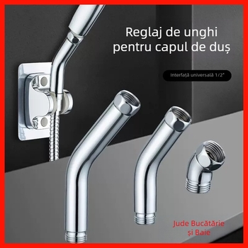 Cap de duș cu articulație la 135° și duș portabil, oțel, montaj filetat