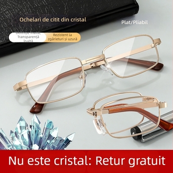 Cristal real din Marea de Est — ochelari de lectură de înaltă calitate, lentile din cristal, ultra-ușori pentru vârstnici, protecție a ochilor și lentile rezistente la zgârieturi