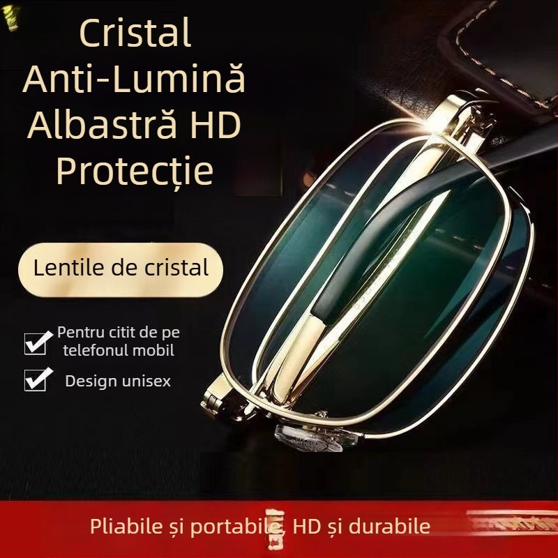 Ochelari de citit pliabili cu reglaj automat al dioptriilor, unisex, portabili, zoom inteligent, lentile HD