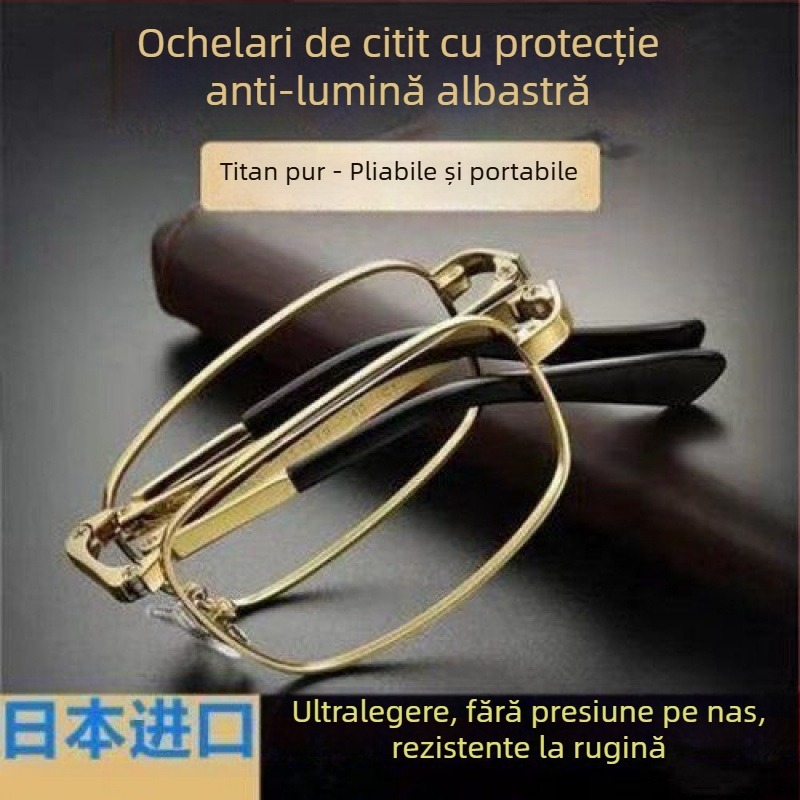 Ochelari de citit pliabili cu reglaj automat al dioptriilor, unisex, portabili, zoom inteligent, lentile HD