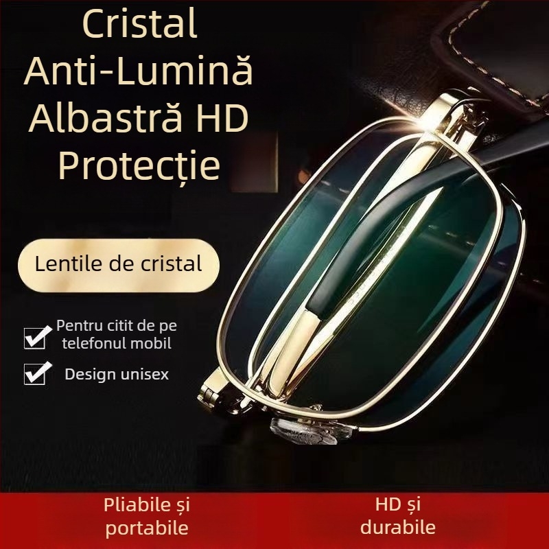 Ochelari de citit pliabili cu reglaj automat al dioptriilor, unisex, portabili, zoom inteligent, lentile HD