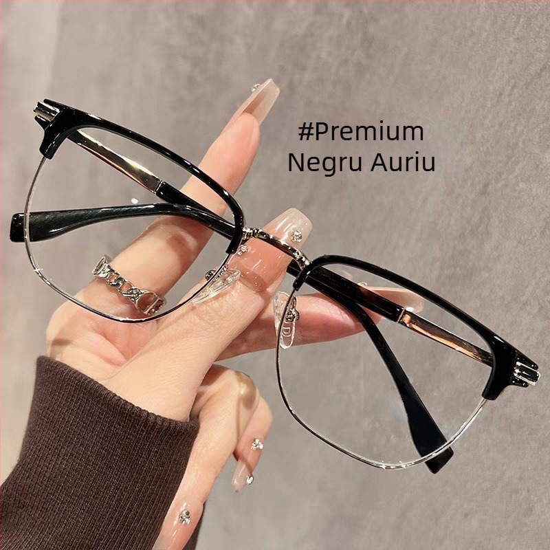 Ochelari de lectură New Face, lentile PC, anti-lumină albastră, cadru complet, ramă metalică