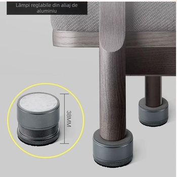 Picioare de masă reglabil, aliaj de aluminiu, suport de înălțare a piciorului, Olaifu, placare electrolitică, pentru dulap de pantofi, stil modern minimalist