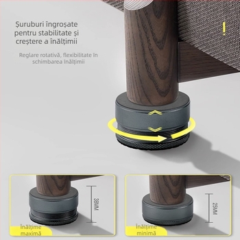 Picioare de masă reglabil, aliaj de aluminiu, suport de înălțare a piciorului, Olaifu, placare electrolitică, pentru dulap de pantofi, stil modern minimalist