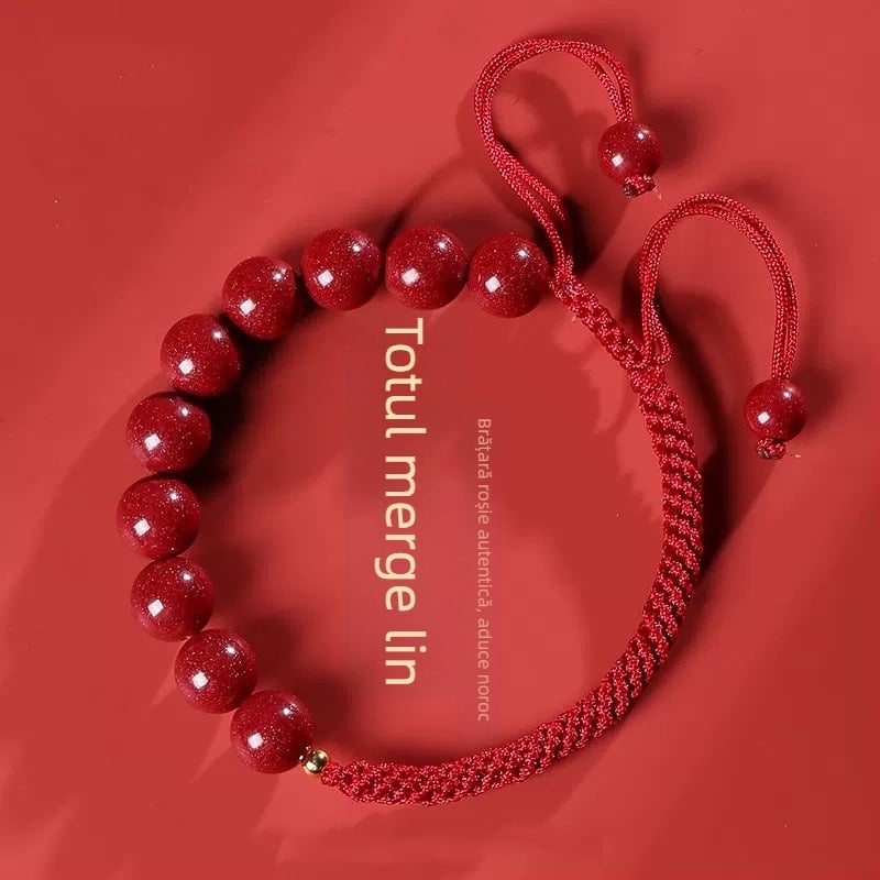 Brățară cinnabar cu șnur, piele artificială, stil etnic, unisex, țesut manual, primăvara 2025