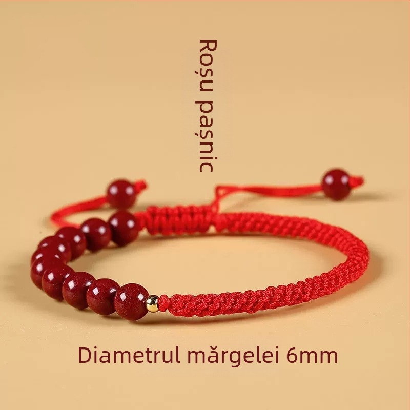 Brățară cinnabar cu șnur, piele artificială, stil etnic, unisex, țesut manual, primăvara 2025