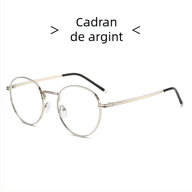 Ochelari de citit Long Biao, lentile PC, protecție împotriva luminii albastre, ramă metalică ovală