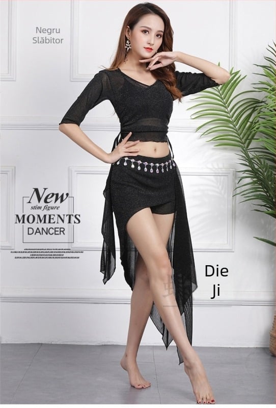 Set de practică pentru dansul burii pentru femei, Brand Butterfly, material plasă cu 55% spandex, conținutul principal al țesăturii 50–70%, Primăvara 2023