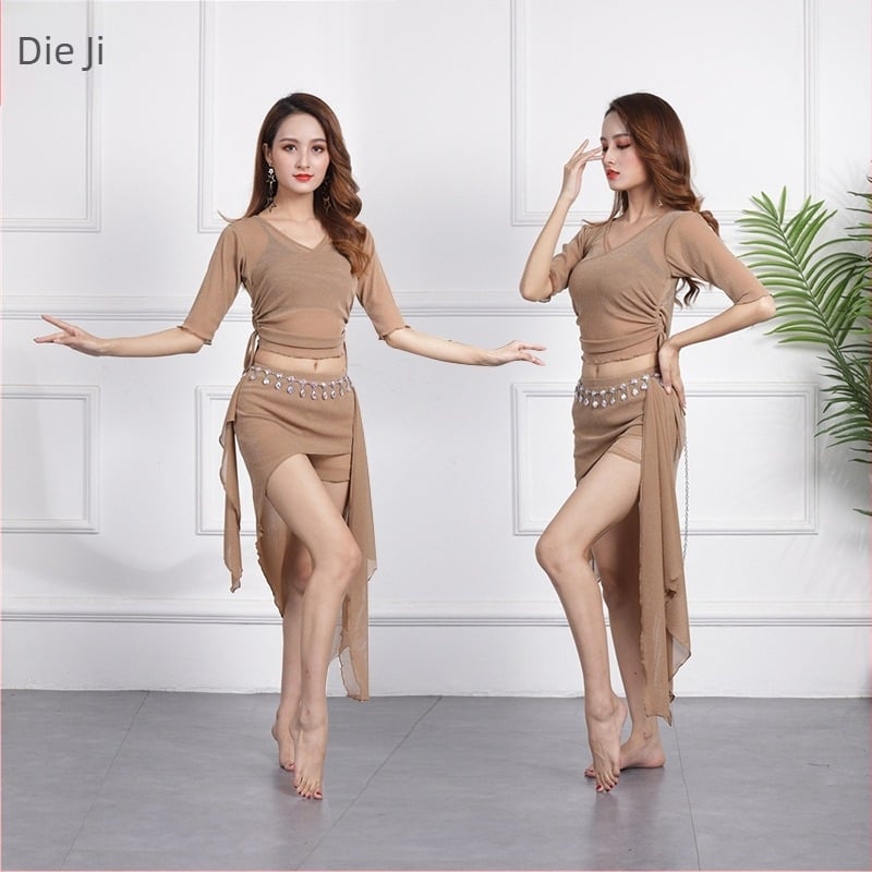 Set de practică pentru dansul burii pentru femei, Brand Butterfly, material plasă cu 55% spandex, conținutul principal al țesăturii 50–70%, Primăvara 2023