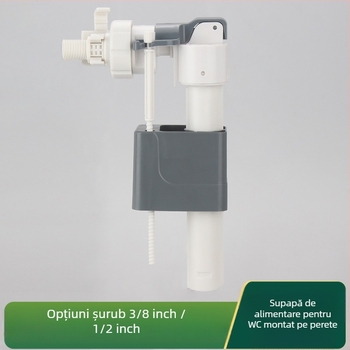 WDI Kit plastic de valvă de intrare apă pentru toaletă încastrată în perete | montaj prin inserare | turnare prin injecție | stil modern minimalist