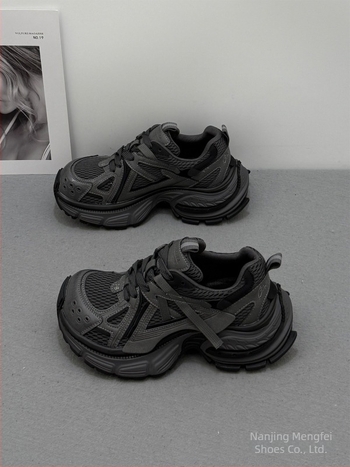 Pantofi sport casual Agan cu căptușeală fleece, talpă groasă, închidere cu șireturi