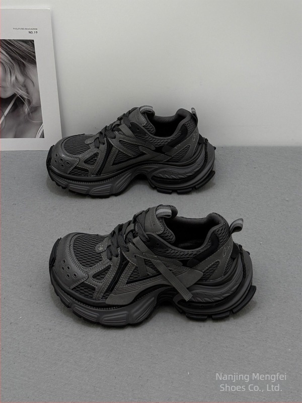 Pantofi sport casual Agan cu căptușeală fleece, talpă groasă, închidere cu șireturi