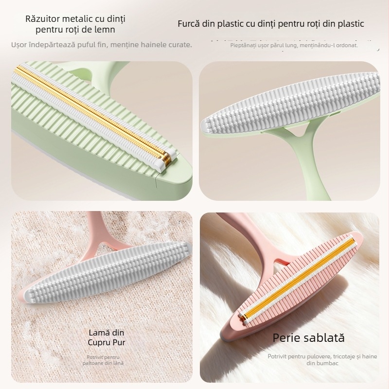 Răzuitor manual pentru haine — paltoane și pulovere, portabil, dublă utilizare, corp din polipropilenă