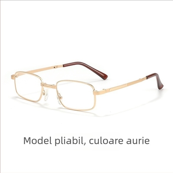 Ochelari de citit cu lentile din cristal, pliabili, portabili, model 801, de înaltă calitate