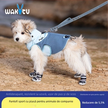wakytu Pantofi pentru câini – Antiderapant, Cald, Material Plasă Casual (C367)