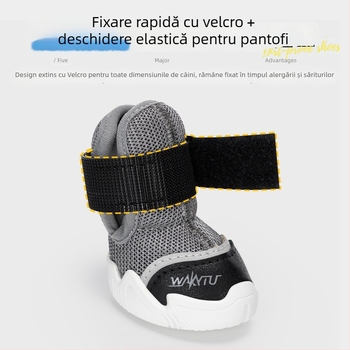wakytu Pantofi pentru câini – Antiderapant, Cald, Material Plasă Casual (C367)