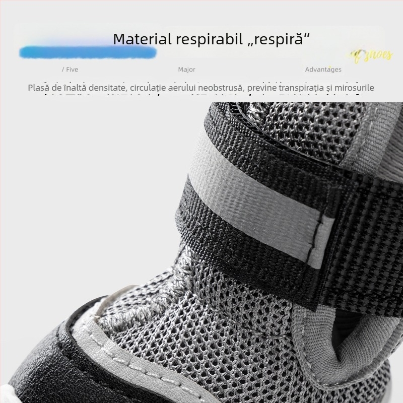wakytu Pantofi pentru câini – Antiderapant, Cald, Material Plasă Casual (C367)
