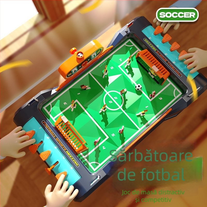 Joc de fotbal pe masă pentru doi – jucărie educativă interactivă pentru coordonarea mână-ochi și interacțiune părinte-copil, plastic