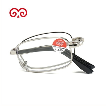 Ochelari de citit, ramă metalică completă, lentile PC, protecție împotriva luminii albastre, rezistență la radiații, formă ovală